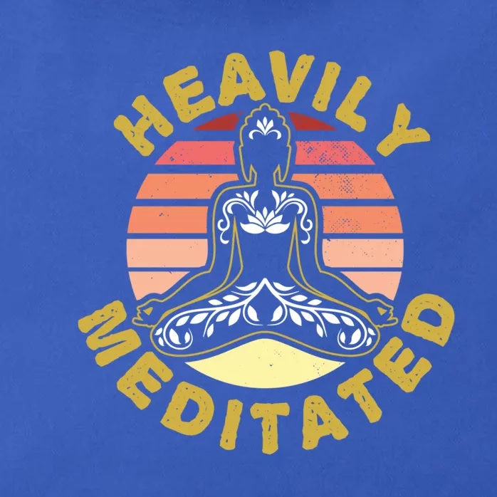 Heavily Meditated Gift Funny Meditation Fan Gift Zip Tote Bag