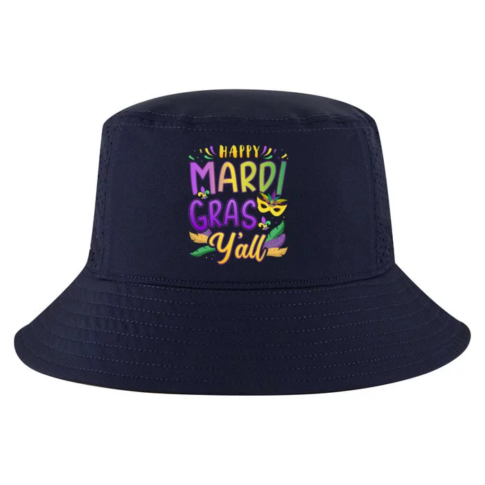 Happy Mardi Gras Y'all With Mask For New Orleans Carnival Gift Cool Comfort Performance Bucket Hat