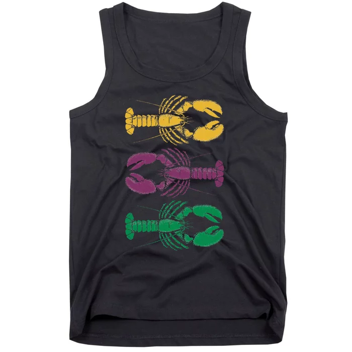 Happy Mardi Gras 2024 Crawfish Matching Party Vintage Tank Top