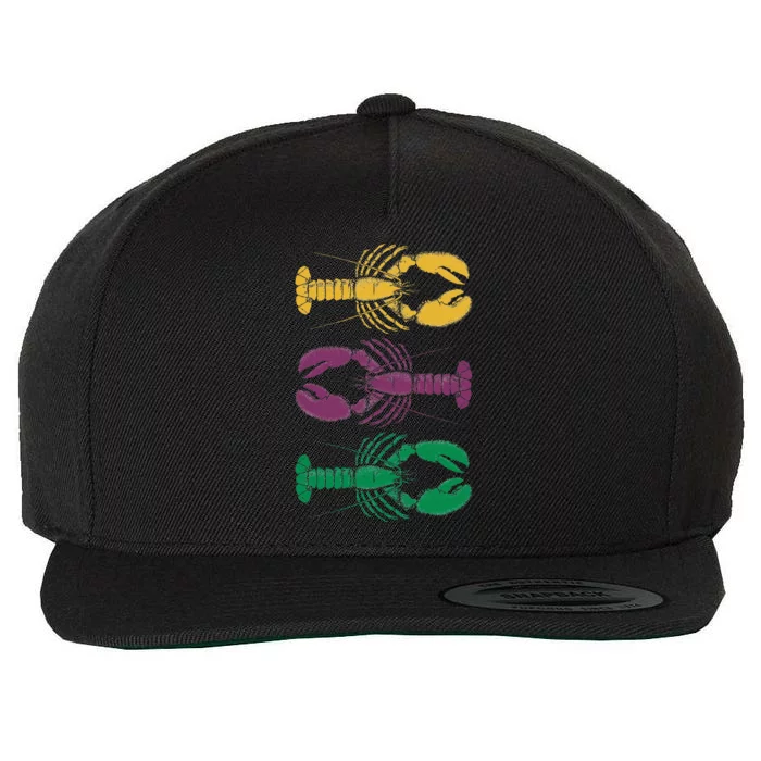 Happy Mardi Gras 2024 Crawfish Matching Party Vintage Wool Snapback Cap