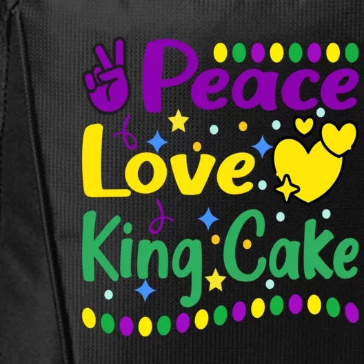 Happy Mardi Gras King Cake Peace Love Gift City Backpack