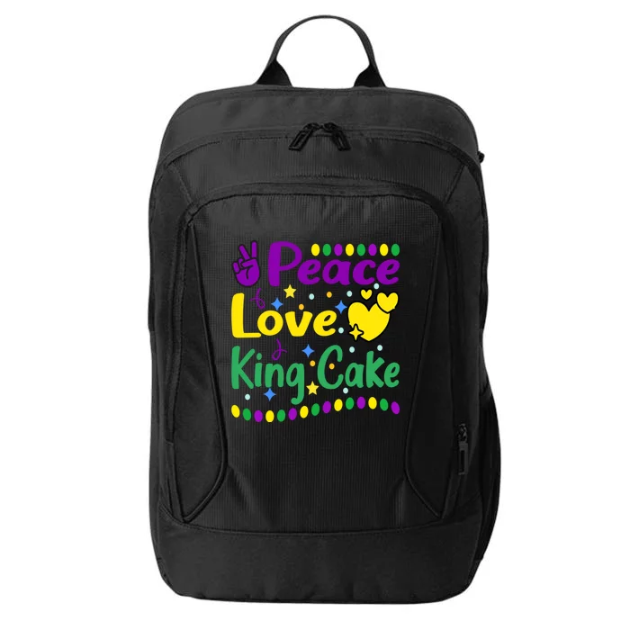 Happy Mardi Gras King Cake Peace Love Gift City Backpack