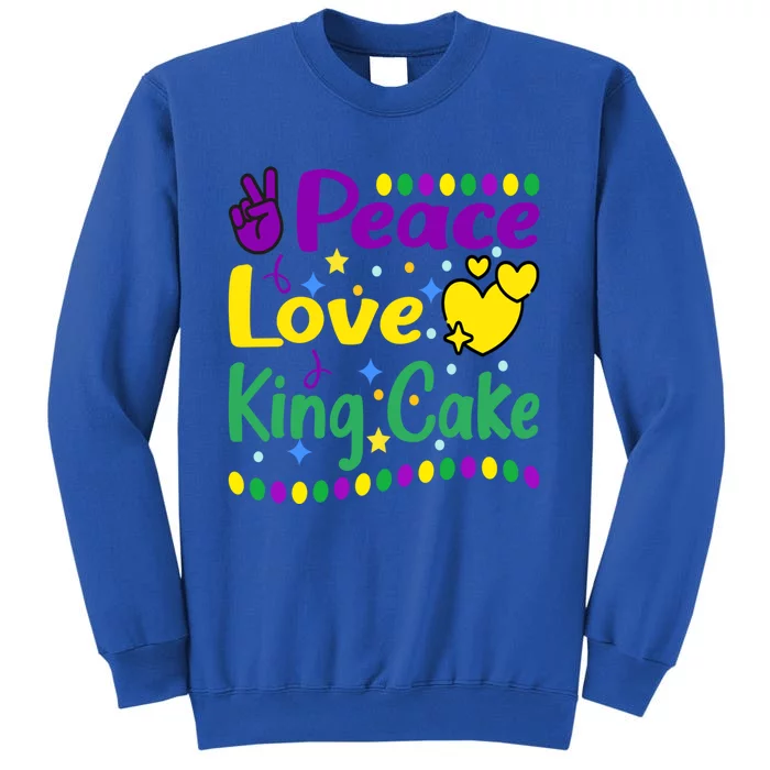 Happy Mardi Gras King Cake Peace Love Gift Sweatshirt