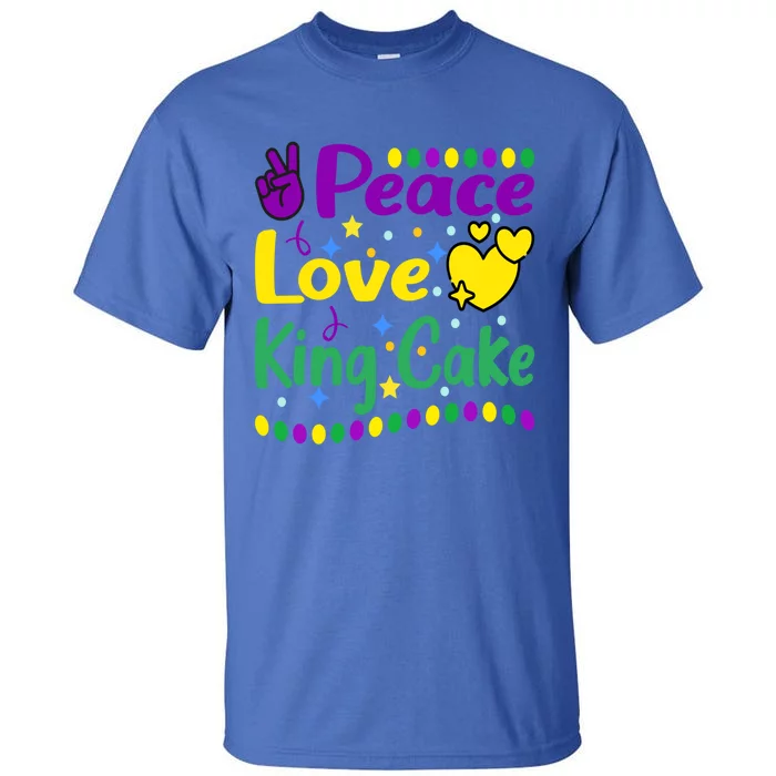 Happy Mardi Gras King Cake Peace Love Gift Tall T-Shirt