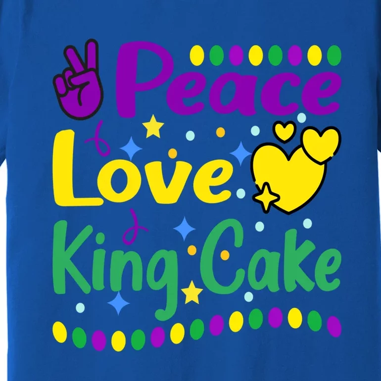 Happy Mardi Gras King Cake Peace Love Gift Premium T-Shirt