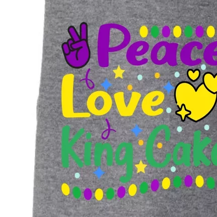 Happy Mardi Gras King Cake Peace Love Gift Doggie 3-End Fleece Hoodie