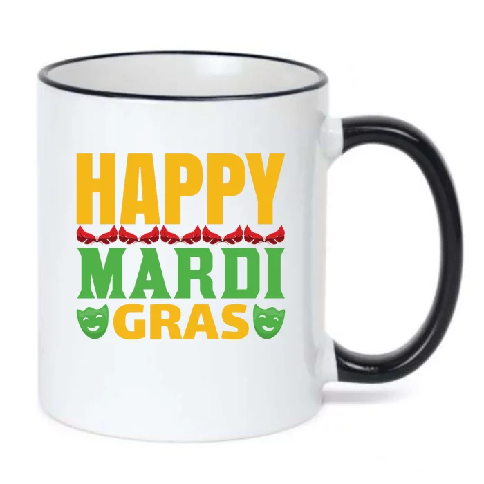 Happy Mardi Gras Black Color Changing Mug