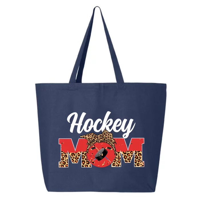 Hockey Mom Game Day Leopard Mothers Day Gift 25L Jumbo Tote