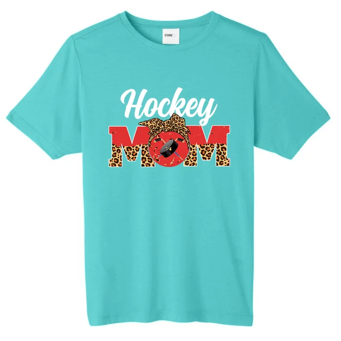 Hockey Mom Game Day Leopard Mothers Day Gift ChromaSoft Performance T-Shirt