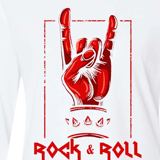 Heavy Metal Guitar Death Metal Rock N Roll Music Womens Cotton Relaxed Long Sleeve T-Shirt