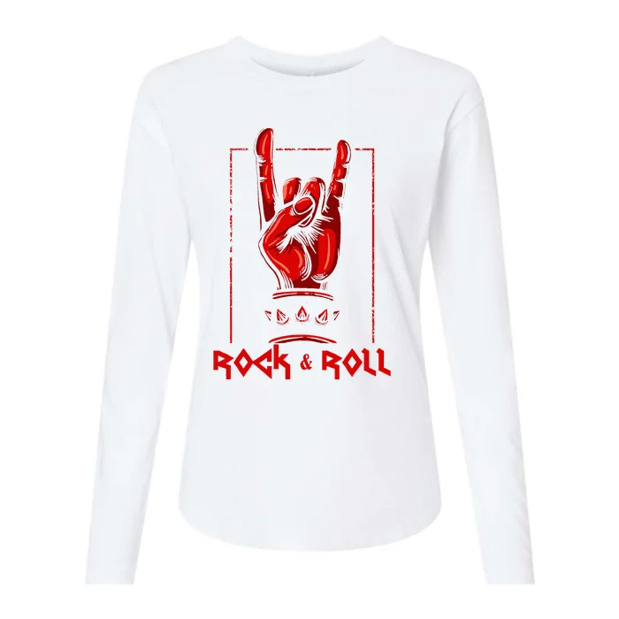 Heavy Metal Guitar Death Metal Rock N Roll Music Womens Cotton Relaxed Long Sleeve T-Shirt