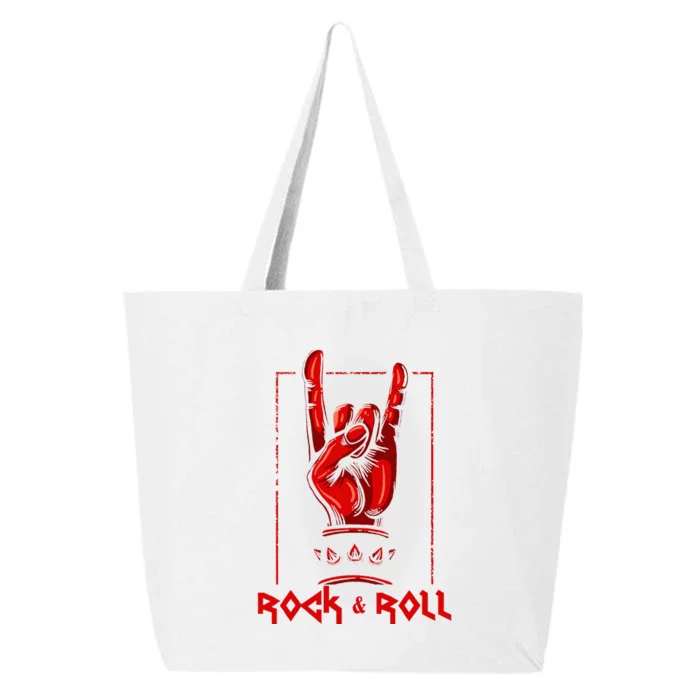 Heavy Metal Guitar Death Metal Rock N Roll Music 25L Jumbo Tote