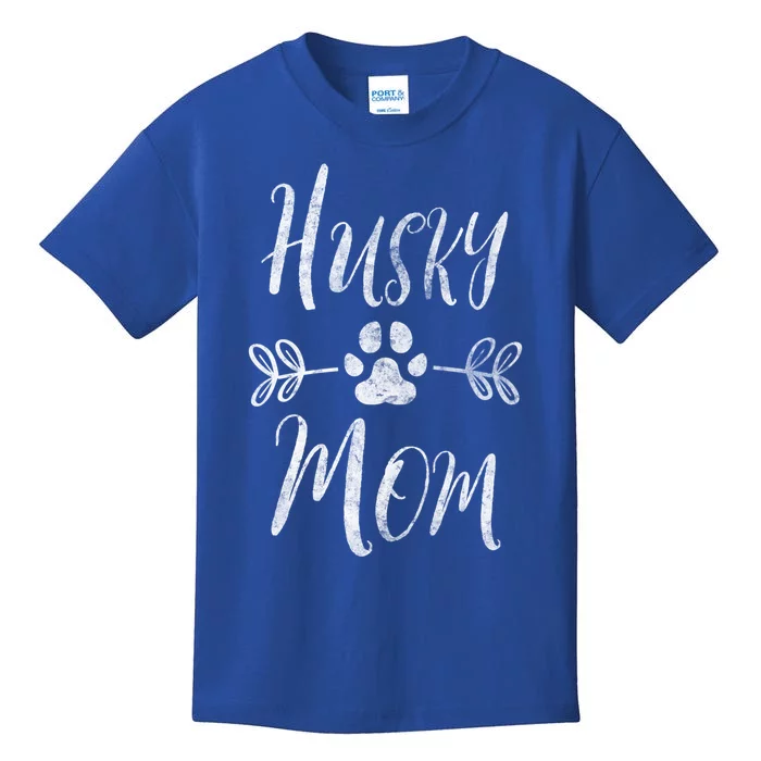 Husky Mom Gift Siberian Husky Lover Owner Funny Dog Mom Gift Kids T-Shirt