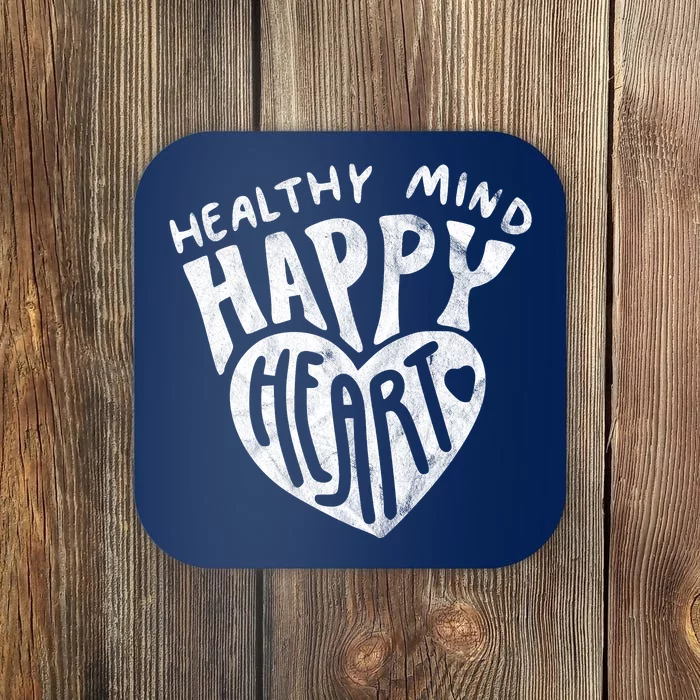 Healthy Mind Happy Heart Mental Health Coaster