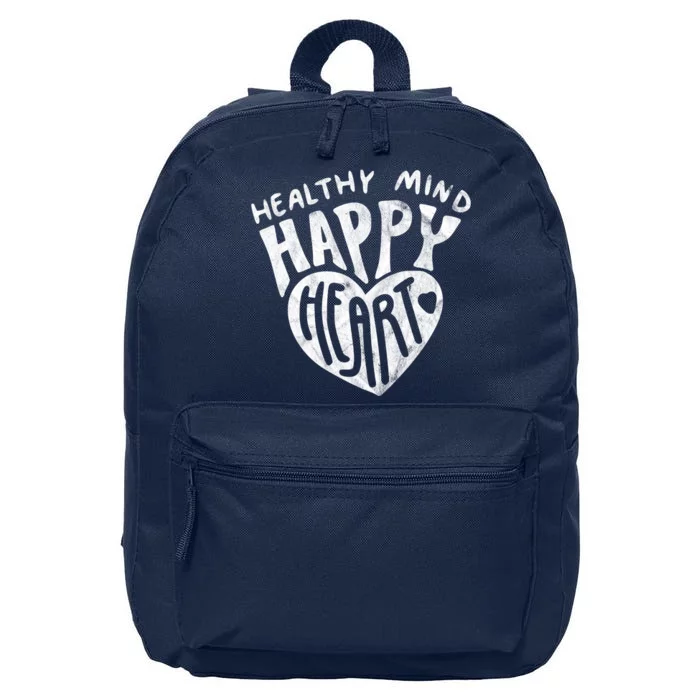 Healthy Mind Happy Heart Mental Health 16 in Basic Backpack