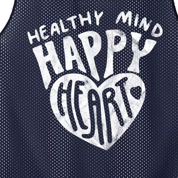 Healthy Mind Happy Heart Mental Health Mesh Reversible Basketball Jersey Tank