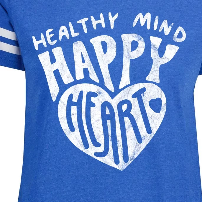 Healthy Mind Happy Heart Mental Health Enza Ladies Jersey Football T-Shirt