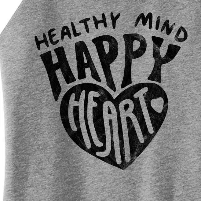 Healthy Mind Happy Heart Mental Health Women’s Perfect Tri Rocker Tank