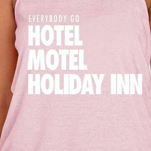 Hotel Motel Holiday Inn Women's Knotted Racerback Tank