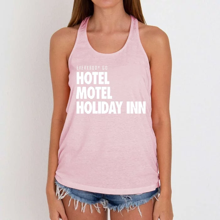 Hotel Motel Holiday Inn Women's Knotted Racerback Tank