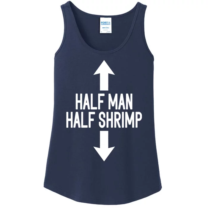 Half Man Half Shrimp Funny Ladies Essential Tank