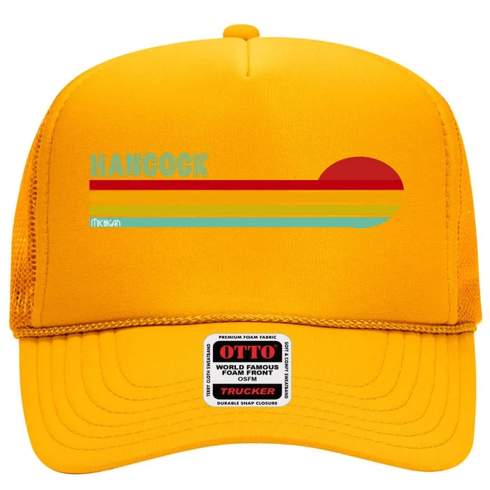 Hancock Michigan High Crown Mesh Trucker Hat