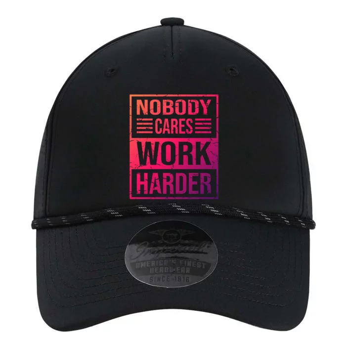 Hustler Motivation Hard Worker Nobody Cares Work Harder Cute Gift Performance The Dyno Cap