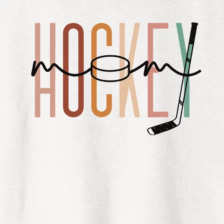 Hockey Mom Hockey Mama Cute Mom Life Hockey Women's Crop Top Tee