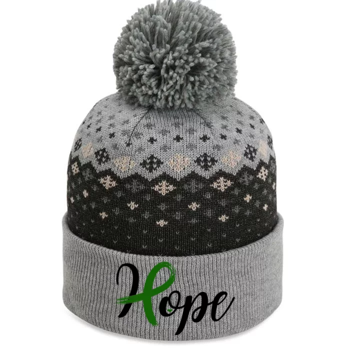 Hope Mental Health Awareness Ribbon The Baniff Cuffed Pom Beanie