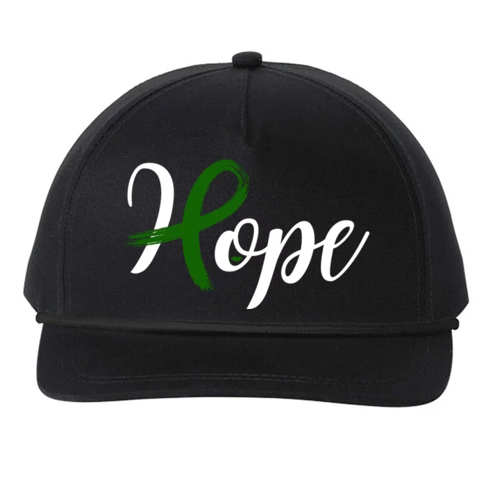 Hope Mental Health Awareness Ribbon Snapback Five-Panel Rope Hat