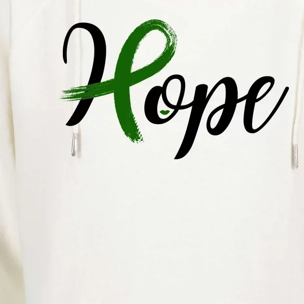 Hope Mental Health Awareness Ribbon Womens Funnel Neck Pullover Hood