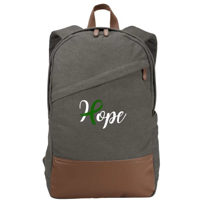 Hope Mental Health Awareness Ribbon Cotton Canvas Backpack