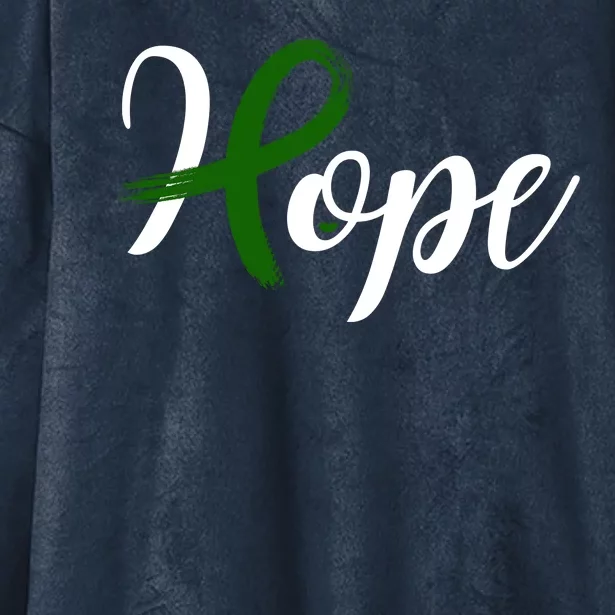 Hope Mental Health Awareness Ribbon Hooded Wearable Blanket