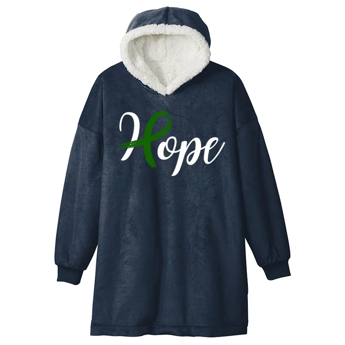 Hope Mental Health Awareness Ribbon Hooded Wearable Blanket