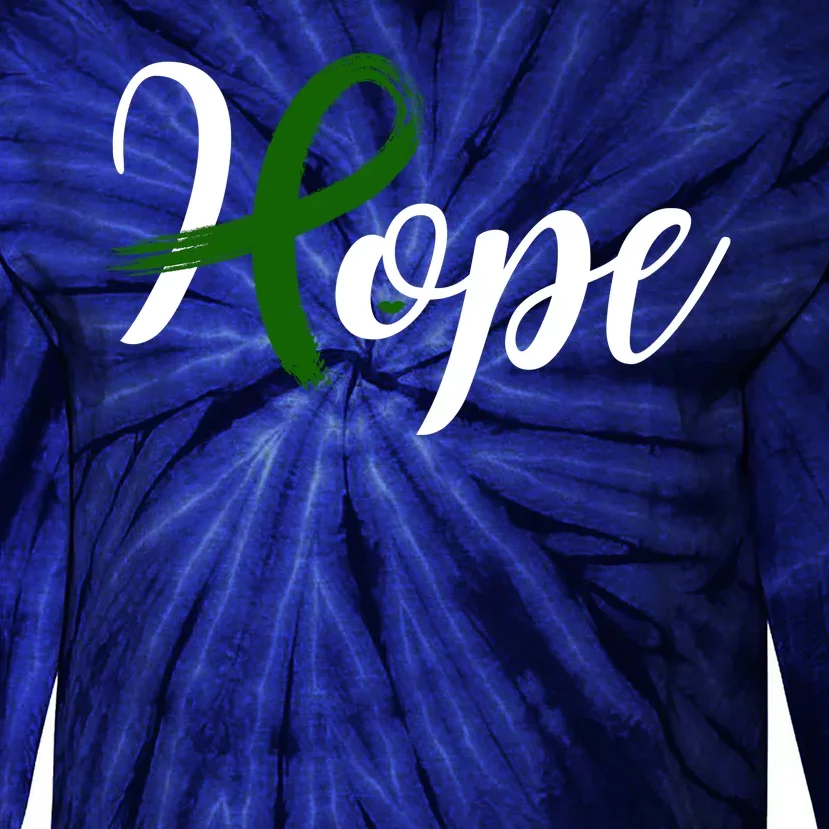 Hope Mental Health Awareness Ribbon Tie-Dye Long Sleeve Shirt