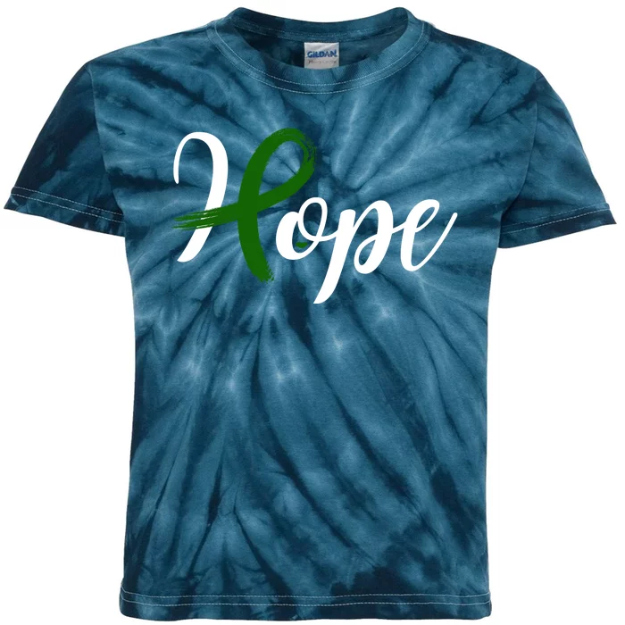 Hope Mental Health Awareness Ribbon Kids Tie-Dye T-Shirt