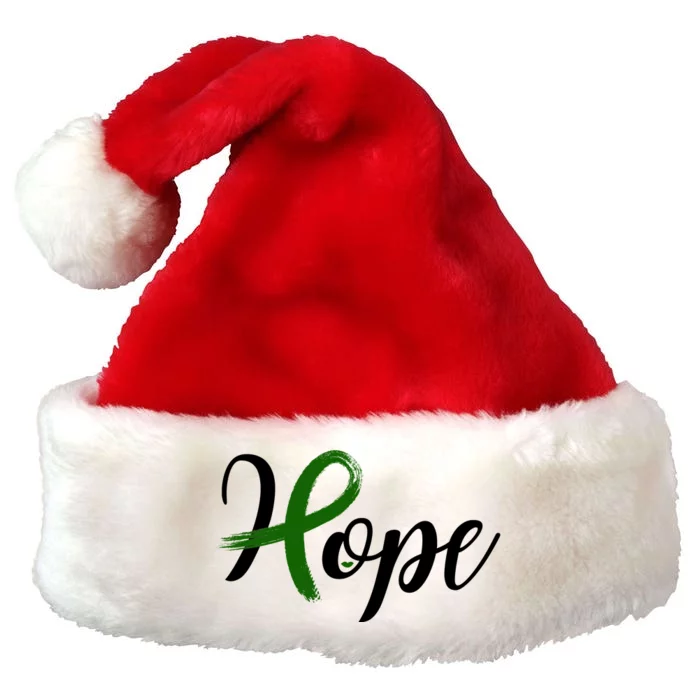 Hope Mental Health Awareness Ribbon Premium Christmas Santa Hat