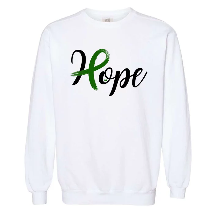 Hope Mental Health Awareness Ribbon Garment-Dyed Sweatshirt