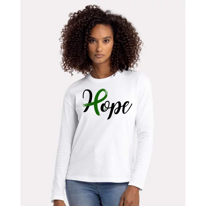 Hope Mental Health Awareness Ribbon Womens Cotton Relaxed Long Sleeve T-Shirt