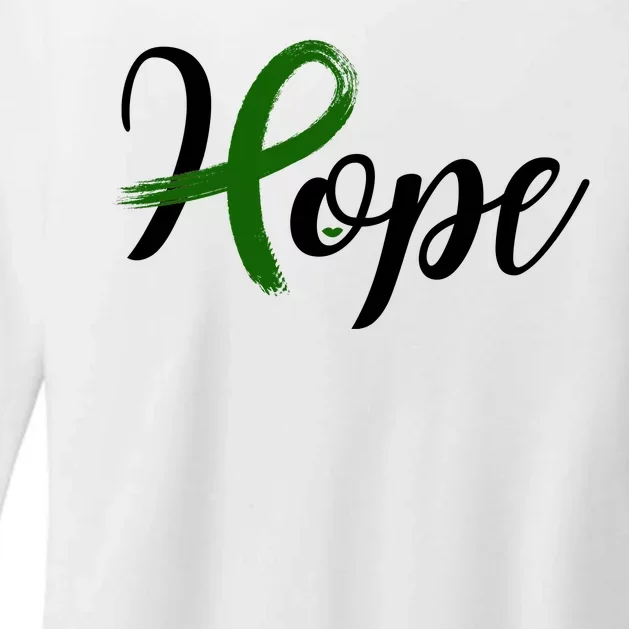 Hope Mental Health Awareness Ribbon Womens CVC Long Sleeve Shirt