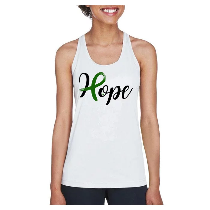 Hope Mental Health Awareness Ribbon Women's Racerback Tank