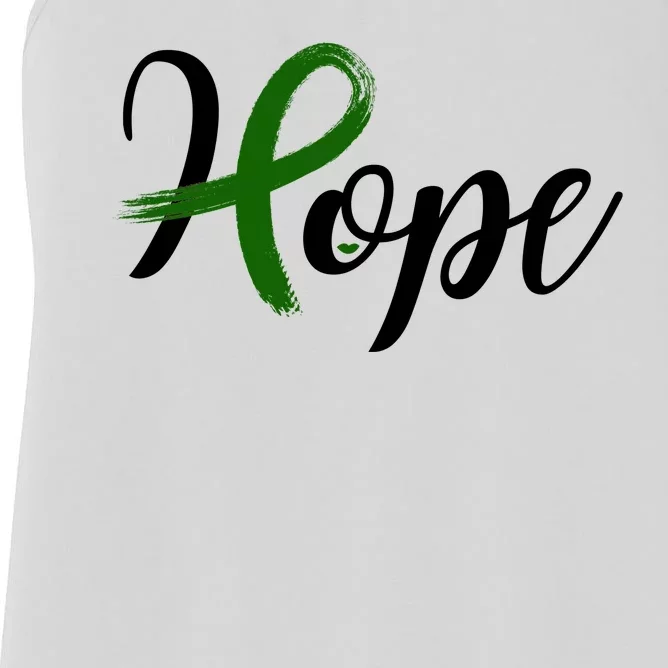 Hope Mental Health Awareness Ribbon Women's Racerback Tank