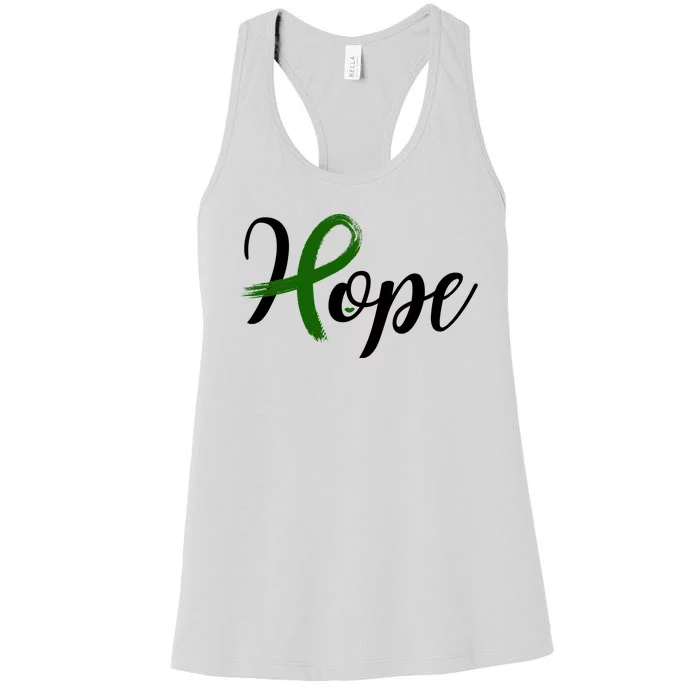 Hope Mental Health Awareness Ribbon Women's Racerback Tank