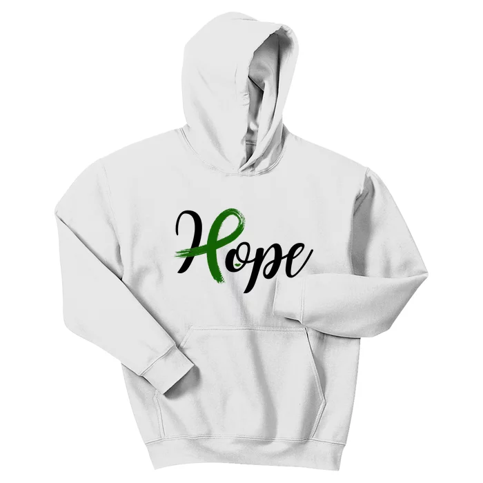 Hope Mental Health Awareness Ribbon Kids Hoodie