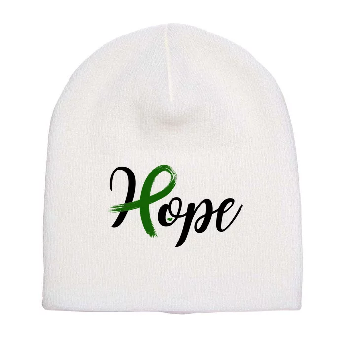 Hope Mental Health Awareness Ribbon Short Acrylic Beanie