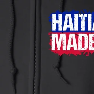 Haitian Made Haiti Pride T Full Zip Hoodie