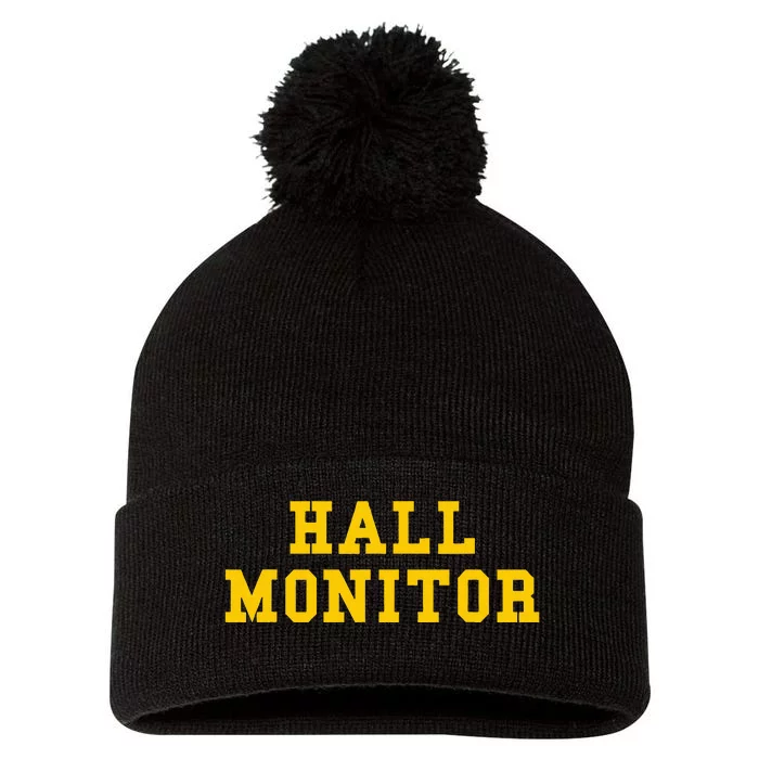 Hall Monitor Pom Pom 12in Knit Beanie