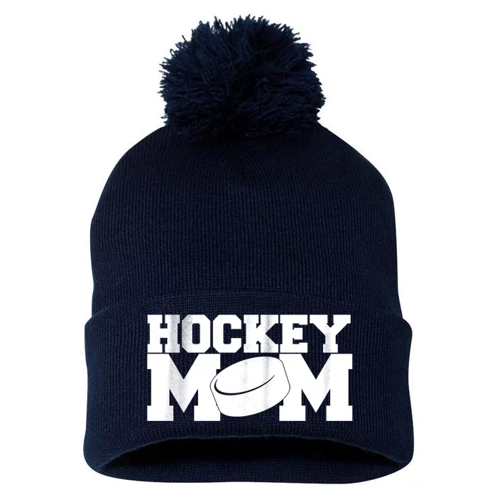 Hockey Mom Pom Pom 12in Knit Beanie