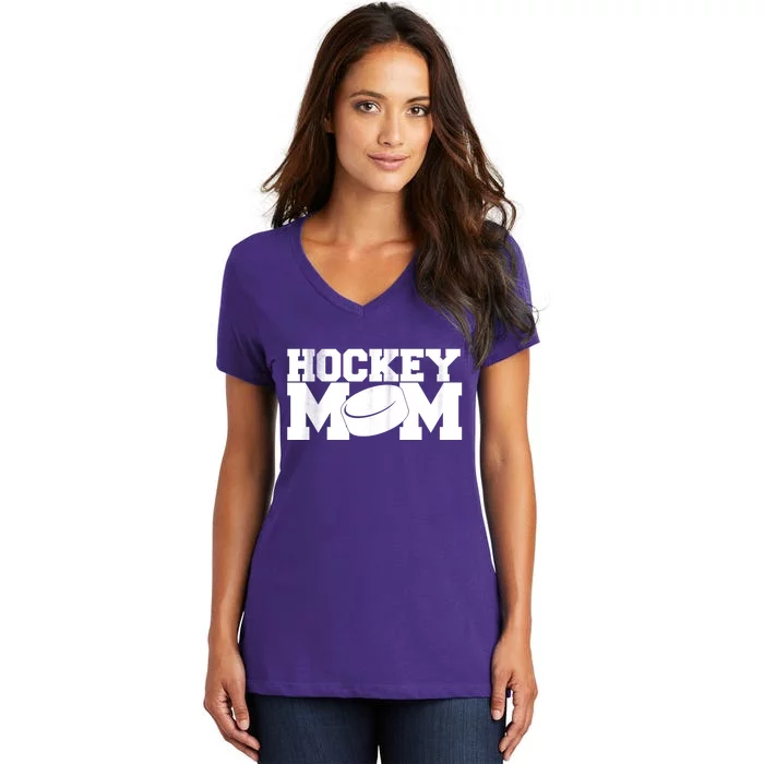 Hockey Mom Women's V-Neck T-Shirt