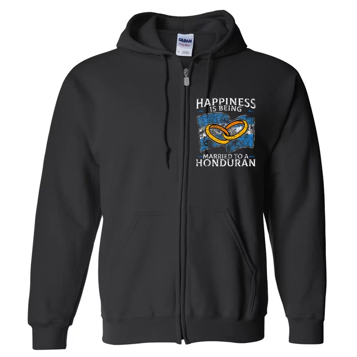 Honduran Marriage Honduras Married Heritage Flag Culture Full Zip Hoodie